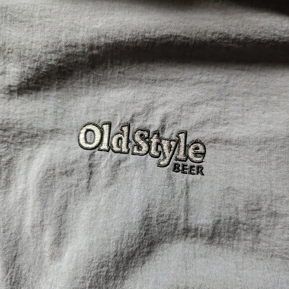Vintage Girard Old Style Beer Gray Logo Nylon Windbreaker Jacket Size 2XL - Picture 7 of 10